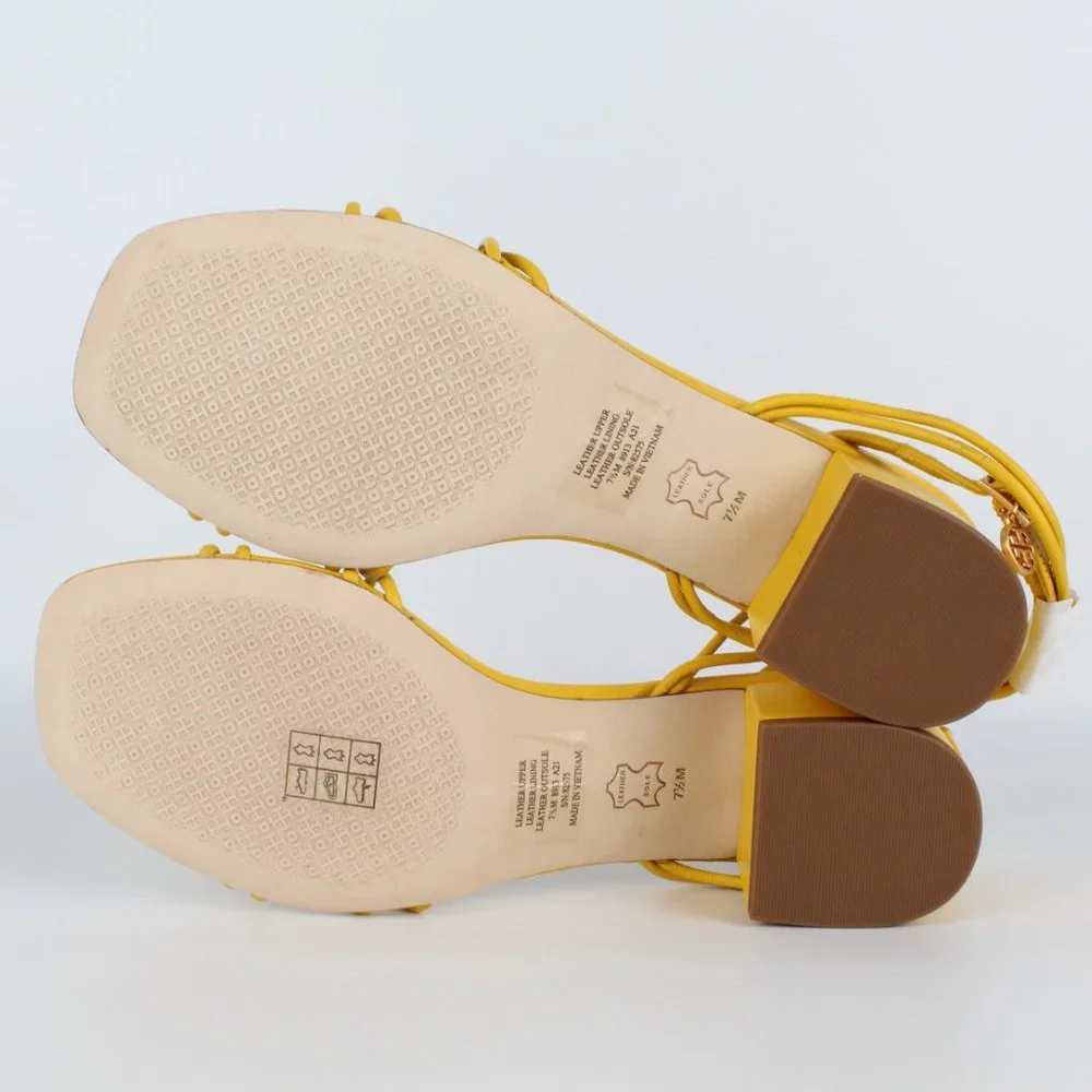NEW Tory Burch Mini Benton Knot Strap Leather Sandals, US 7.5